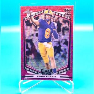 2022 Leaf Draft Metal KENNY PICKETT 🔥PINK WAVE ROOKIE! 😱 #B-KP1